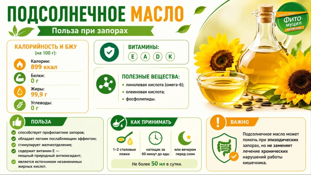 Подсолнечное масло: калории, бжу, витамины, полезные вещества, слабит или крепит